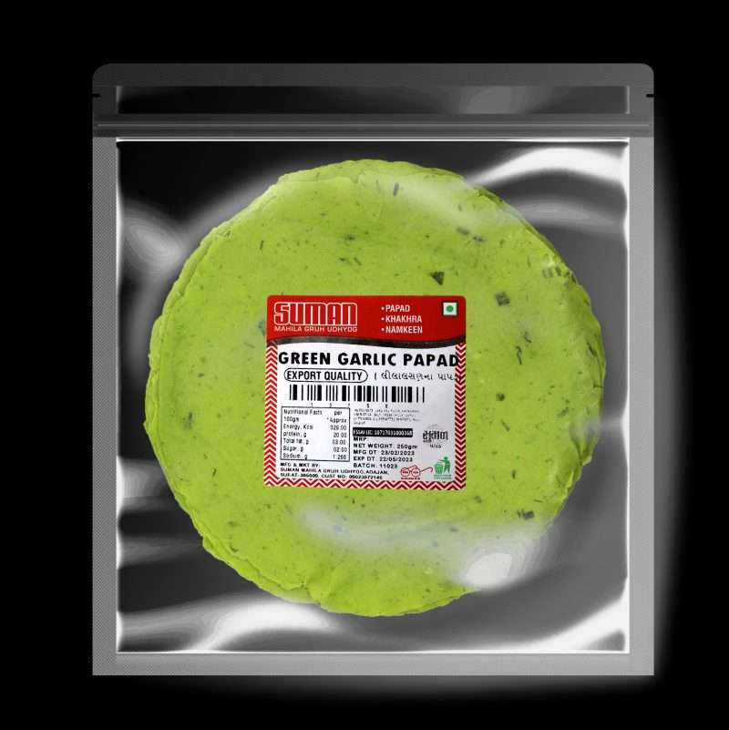 green garlic papad